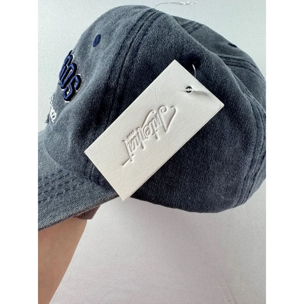 Interhat 1989 Amorgos Greece Washed Blue Embroidered Baseball Cap Hat New